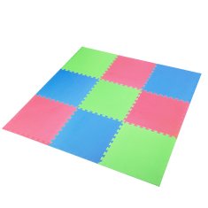 shumee MP10 MULTIBALENIE ZELENO-MODRÁ-ČERVENÁ OCHRANNÁ PODLOŽKA NA SKLADANIE 60x60x1,0 CM (SADA 9 KS) ONE FITNESS