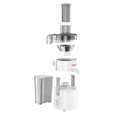 TEFAL ZE370138 Sokovnik Fruitelia Plus - črno-bel | 350 W | 2 hitrosti + pulzni način | Iztiskanje sadja