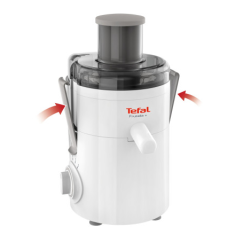 TEFAL ZE370138 Sokovnik Fruitelia Plus - črno-bel | 350 W | 2 hitrosti + pulzni način | Iztiskanje sadja