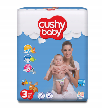 shumee Plenice za enkratno uporabo Cushy Baby velikost 3, 70 kosov.