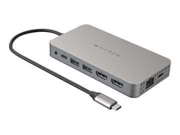 shumee Univerzalna priklopna postaja HyperDrive USB-C 10-v-1 z dvema HDMI in Ethernet LAN (RJ-45) priključkoma: 1 | HDMI priključki: 2