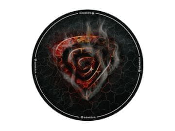 shumee GENESIS Tellur 400 okrogla zaščitna talna podloga iz lave, 100 cm, črna