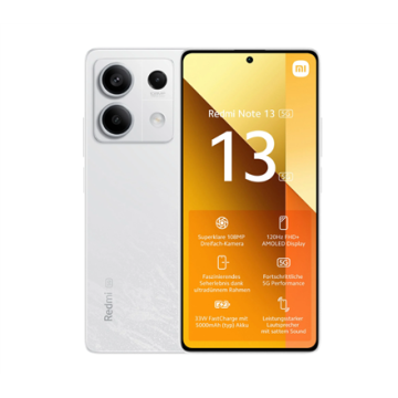 shumee Xiaomi Redmi Note 13 v arktično beli barvi s 6,67-palčnim AMOLED zaslonom