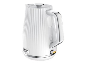 shumee Električni grelnik vode TEFAL KO250130 z močjo 2400 W in prostornino 1,7 L - plastičen, bel grelnik vode s 360° vrtljivim podstavkom.