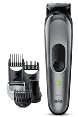 shumee Braun MGK7420 strižnik za brado | Brezžični strižnik s 13 dolžinami | Črna in siva