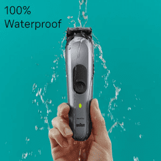 shumee Braun MGK7420 strižnik za brado | Brezžični strižnik s 13 dolžinami | Črna in siva