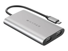 shumee Univerzalni adapter USB-C na dvojni HDMI s 100 W PD prepustnostjo moči | USB-C na HDMI | Adapter