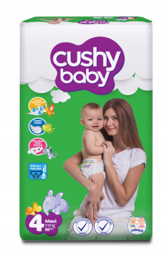 shumee Plenice za enkratno uporabo Cushy Baby velikost 4, 60 kosov.