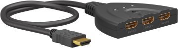 shumee Goobay | 3-v-1 HDMI stikalo (4K pri 30 Hz) | 58487 | Črna | HDMI ženski | 3 HDMI ženski | 0,58 m