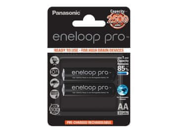 shumee Baterije Panasonic ENELOOP Pro BK-3HCDE/2BE, 2500 mAh, 500 (2xAA) | Panasonic