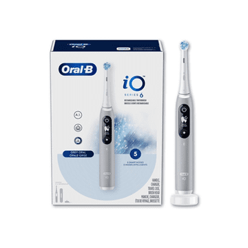shumee Oral-B | Zobna ščetka | iO Series 6 | Polnilna | Za odrasle | Število priloženih nastavkov ščetke: 1 | Število načinov ščetkanja zob: 5 | Siva opalna