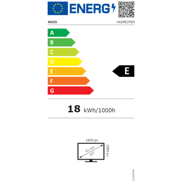 shumee Asus | Monitor | VA24ECPSN | 24" | IPS | FHD | 16:9 | 75 Hz | 5 ms | Ne | 1920 x 1080 | 300 cd/m² | HDMI vhodi 1