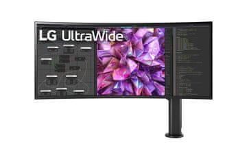 shumee LG | Ukrivljen monitor z ergonomskim stojalom | 38WQ88C-W | 38" | IPS | UHD | 21:9 | 60Hz | 5ms | 3840 x 1600 | 300 cd/m² | Količina HDMI vhodov: 2