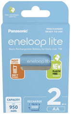 shumee Panasonic | ENELOOP Lite BK-3LCCE/2BE | AA | 950 mAh | 2 kosa.