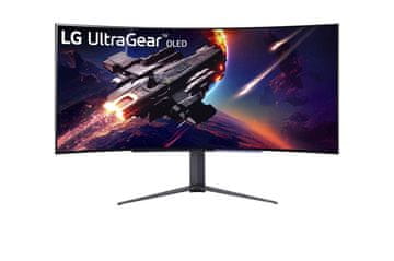 shumee LG | UltraGear ukrivljen OLED igralni monitor | 45GR95QE-B | 45" | WQHD | 21:9 | 240Hz | 0,03 ms | 3440 x 1440 | Količina HDMI vrat: 2