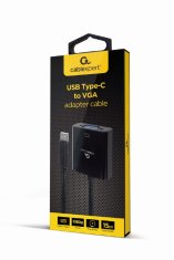 shumee Cablexpert | Adapterski kabel USB tipa C na VGA | A-CM-VGAF-01 | Črna | USB tipa C | VGA | 0,15 m