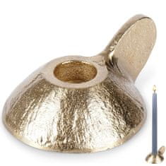 shumee Zlati aluminijasti svečnik 9x7,5x4 cm