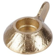shumee Zlati aluminijasti svečnik 12x9x5 cm