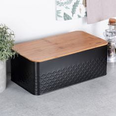 Artemis Posoda za žemljice z bambusovo desko Kitchen Black