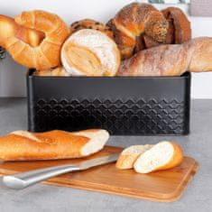 Artemis Posoda za žemljice z bambusovo desko Kitchen Black