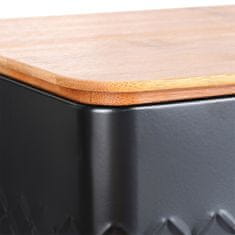 Artemis Posoda za žemljice z bambusovo desko Kitchen Black