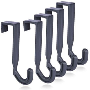 shumee Sivi obešalnik za vrata, 5 kosov.