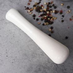 shumee Beli porcelanasti možnar za začimbe