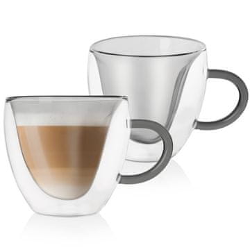 Artemis 2x dvostenski termo kozarec za kavo, čaj, latte in druge pijače 280 ml