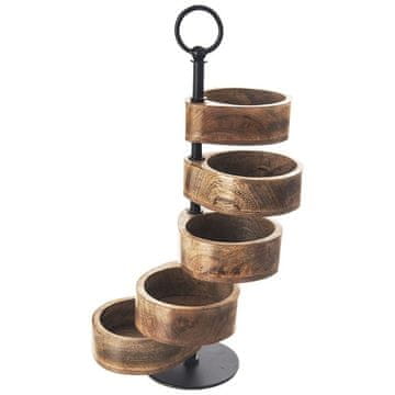 shumee 5-nadstropni leseni pladenj MANGO 44,5 cm