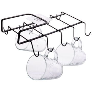 shumee Obešalnik pod omarico za skodelice in skodelice, viseče držalo brez vrtanja