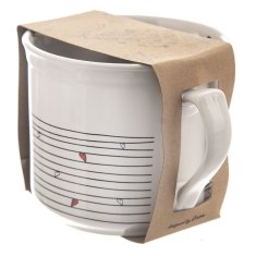shumee Keramična skodelica z vrečko, bela SRCE, 650 ml