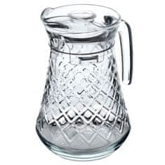 shumee Stekleni vrč za pijačo, vodo, sok, limonado, s pokrovom, 1,4l