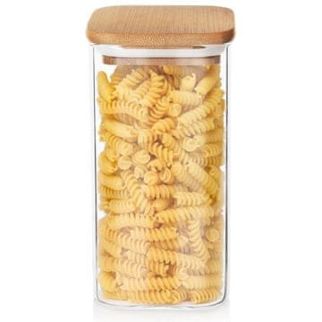 shumee Steklena posoda za razsute izdelke s pokrovom in tesnilom 1,5 l