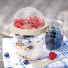 Artemis Lunchbox posoda za jogurt, muslije, sadje, solato + jedilni pribor 400 ml