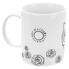 shumee Porcelanasta skodelica za slikanje sove z barvami 330 ml