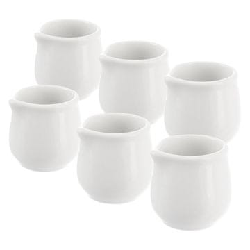 Artemis 6x majhen porcelanasti vrč za mleko, smetano, omake, pomake 20 ml