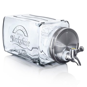 shumee Steklen kozarec za pijačo s pipo za hladilnik, 3,5 l