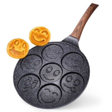 shumee Granitna ponev za jajca 7 lukenj BLACK&WOOD 26 cm