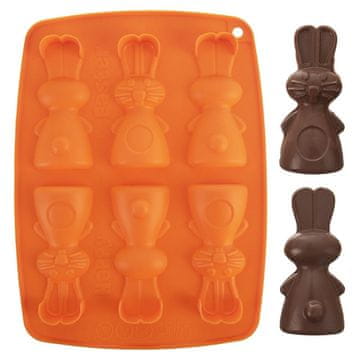 Orion Silikonski modelček za piškote in praline v obliki oranžnega zajčka SILLINIE