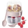 Posoda za jogurt z žlico, škatla za malico 370 ml