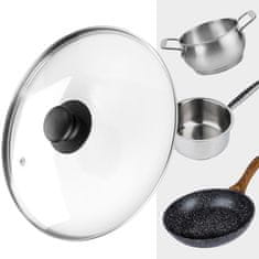 Artemis Steklena pokrovka za lonce, ponve in lonce, univerzalni gumb, 24 cm
