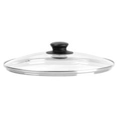 Artemis Steklena pokrovka za lonce, ponve in lonce, univerzalni gumb, 24 cm