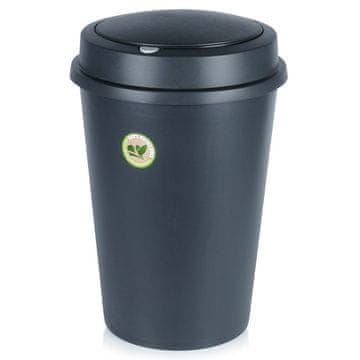 shumee Črn plastični koš za odpadke 47 l