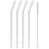 Steklene slamice za pitje s čistilom 20 cm 5 kosov.