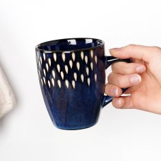 shumee Temno modra keramična skodelica 350 ml