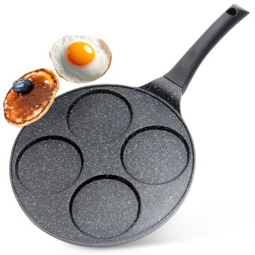 shumee Granitna ponev za jajca s 4 luknjami BLACK LINE 26 cm