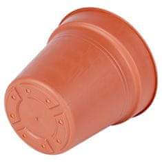 Artemis 3x Rjav plastični vrtni lonec za rastline, rože, zelišča 15x14 cm