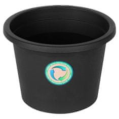 Artemis Vrtna posoda Zunanja plastična okrogla posoda črna 27,5x19,5 cm