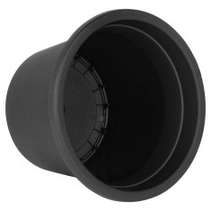 Artemis Vrtna posoda Zunanja plastična okrogla posoda črna 27,5x19,5 cm