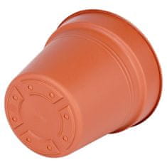 Artemis 3x Rjav plastični vrtni lonec za rastline, rože, zelišča 17x15,5 cm